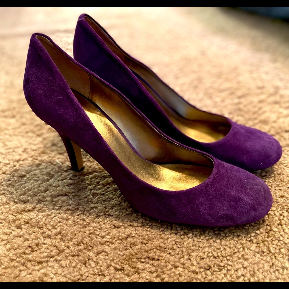 Purple Suede Nine West heels